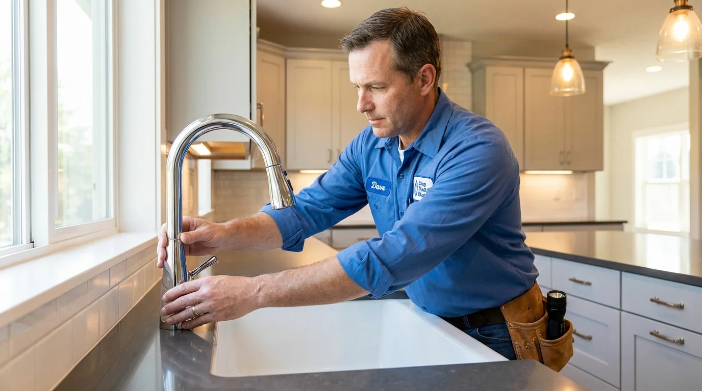 Kitchen faucet installation by Johns Plumbing LLC in Cottonwood Falls