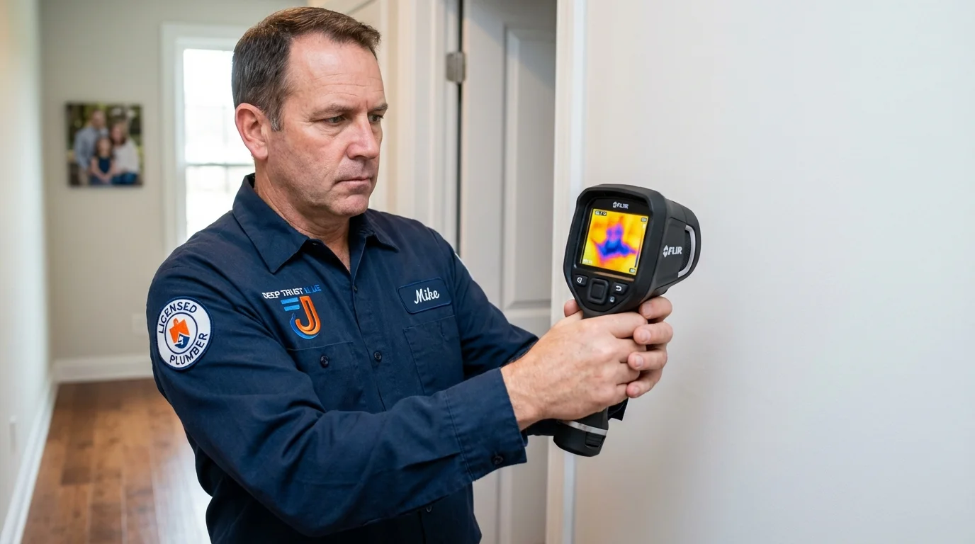 Thermal imaging leak detection by Johns Plumbing LLC in Cottonwood Falls